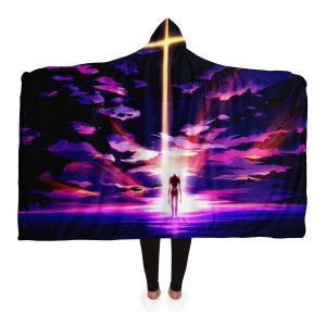 Evangelion Angel Sky Hooded Blanket Official Evangelion Merch
