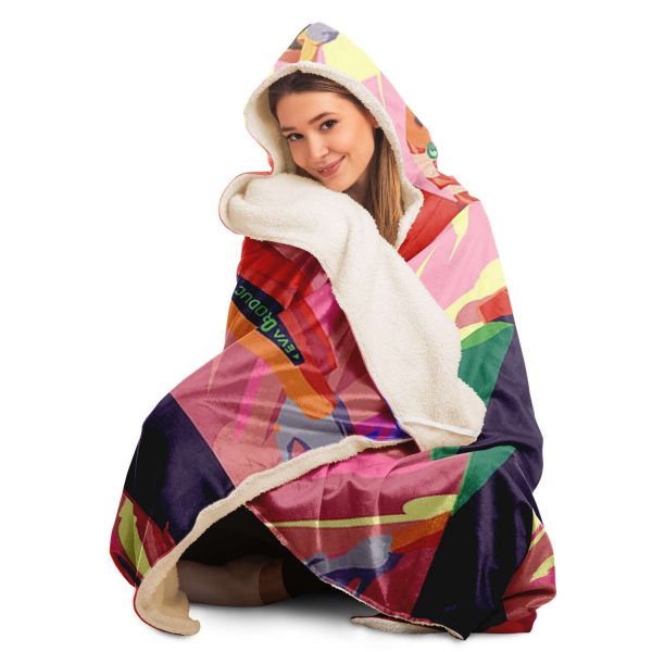 Evangelion Unit-02 Product Hooded Blanket Official Evangelion Merch