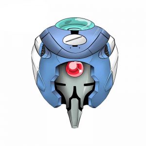 13cm x 10.1cm Evangelion Helmet Avatar Car Stickers Official Evangelion Merch