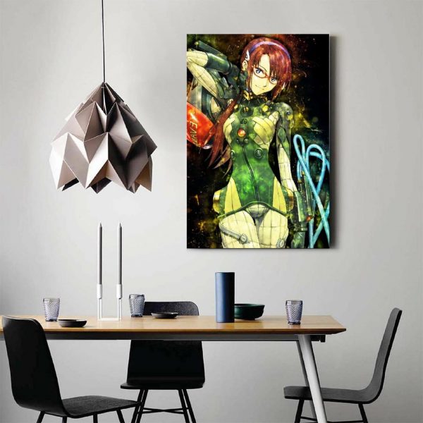 Anime Evangelion Girl MakinamiCanvas Painting Wall Art Posters and Prints Wall Pictures for Living Room Decoration 2 - Evangelion Merch
