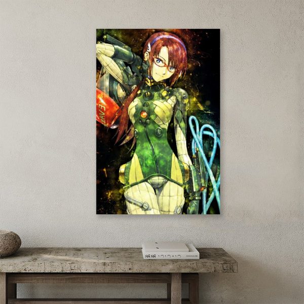 Anime Evangelion Girl MakinamiCanvas Painting Wall Art Posters and Prints Wall Pictures for Living Room Decoration 3 - Evangelion Merch