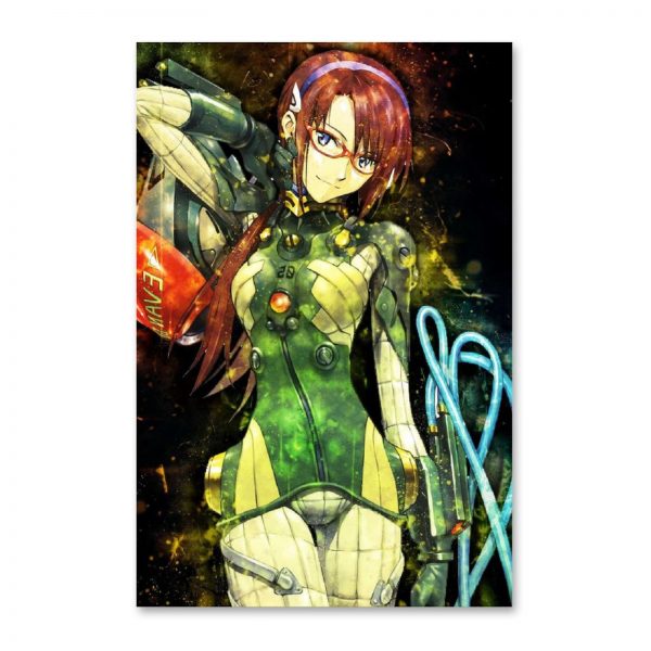 Anime Evangelion Girl MakinamiCanvas Painting Wall Art Posters and Prints Wall Pictures for Living Room Decoration - Evangelion Merch