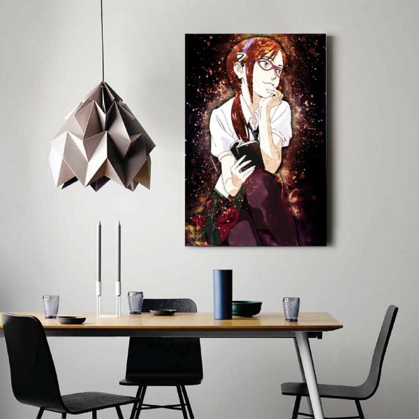 Anime Evangelion Makinami GirlCanvas Painting Wall Art Posters and Prints Wall Pictures for Living Room Decoration 2 - Evangelion Merch