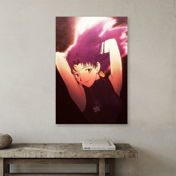 Anime Evangelion Misato GirlCanvas Painting Wall Art Posters and Prints Wall Pictures for Living Room Decoration 3 - Evangelion Merch