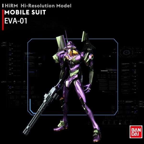 BANDAI 1 144 Metal Coloring EVA 01 HIRM Hi resolution Model Neon Genesis Evangelion Assembled Robot 1 - Evangelion Merch