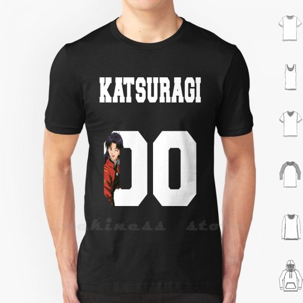 Evangelion Katsuragi Misato T Shirt Cotton Ayanami Evangelion Eva 00 01 02 03 Shinj Ikari Asuka - Evangelion Merch