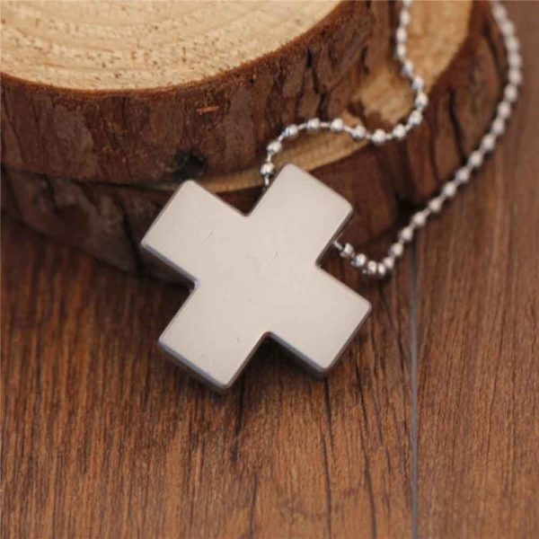 New Stainless Steel Necklace for Women Men Jesus Crystal Cross Pendant Necklaces Gold Silver Cross Fashion 3 - Evangelion Merch