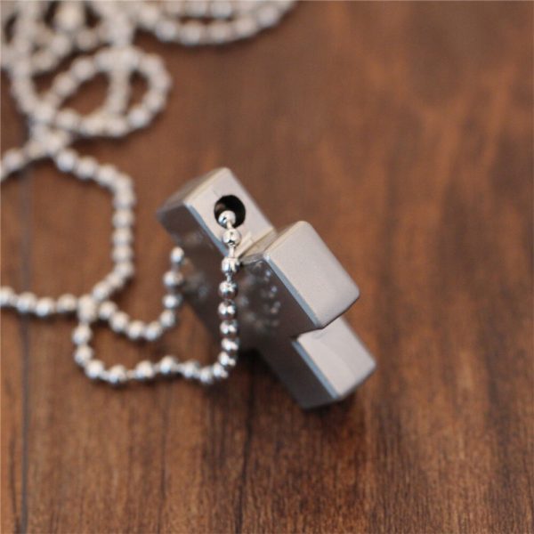 New Stainless Steel Necklace for Women Men Jesus Crystal Cross Pendant Necklaces Gold Silver Cross Fashion 4 - Evangelion Merch