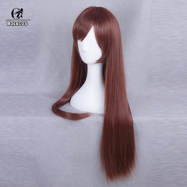 ROLECOS Anime EVA Cosplay Makinami Mari Wigs Long Red brown Heat Resistant Synthetic Hair Perucas Cosplay 2 - Evangelion Merch