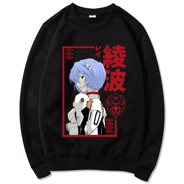 Rei Ayanami Japanese Anime Casual Crewneck Sweatshirts Men s Manga Hipster Sweatshirt Unisex Oversized Sweatshirt Homme - Evangelion Merch