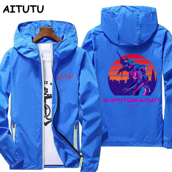 Jacket spring autumn fashion print top men s casual Eva 01 Evangelion Manga zipper jacket men 1 - Evangelion Merch
