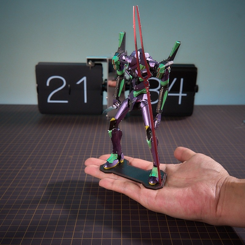 158pcs Evangelion 01 02 Metal DIY Assembled 3D Puzzle Model EVA Anime Figure Jigsaw Detachable Building - Evangelion Merch