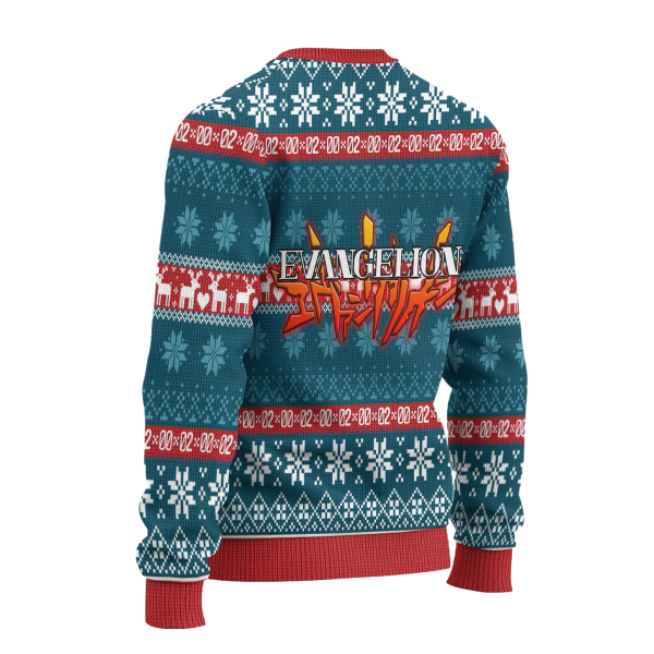 neon genesis evangelion anime ugly christmas sweater custom xmas gift trqp4 - Evangelion Merch